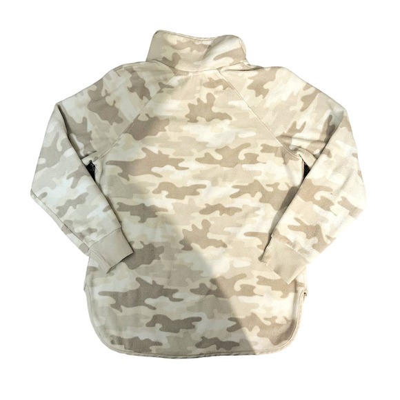 🛍️ Green Tea Cream/Brown Camo Fleece Pullover Womens Size S - Picture 9 of 9